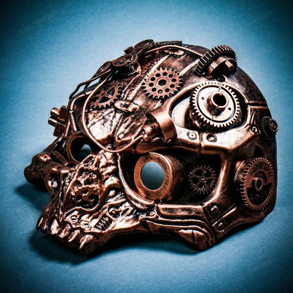 Halloween Steampunk Ghost Skull Robotic Masquerade - Picture 5 of 8